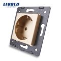 Livolo EU Standard Power Sockets Without Glass Panel AC 110~250V 16A Wall Outlet VL-C7-C1EU-13